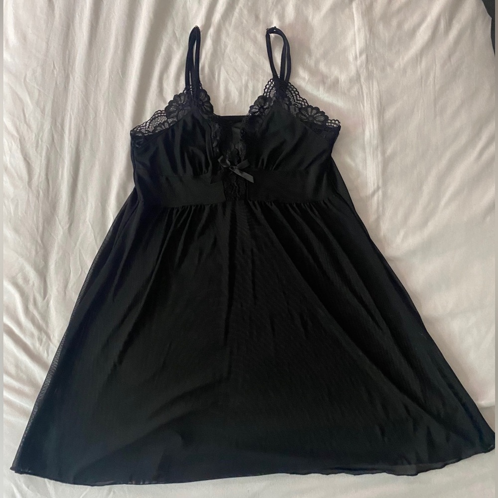 Black lingerie dress